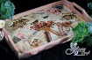 Hand Decorated Large Wooden Tray