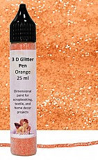 Daily Art 3D Glitter Pen, ORANGE 25ml