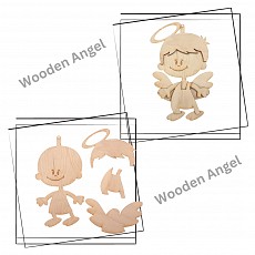 Large Wooden Angel - Option 2