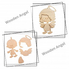 Large Wooden Angel - Option 7