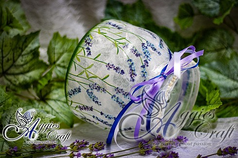 Large Glass Lavender Lantern