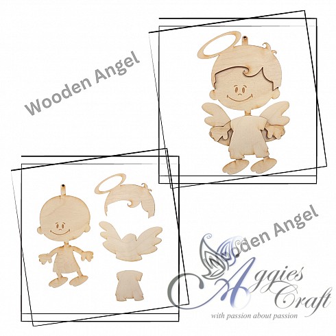 Large Wooden Angel - Option 1