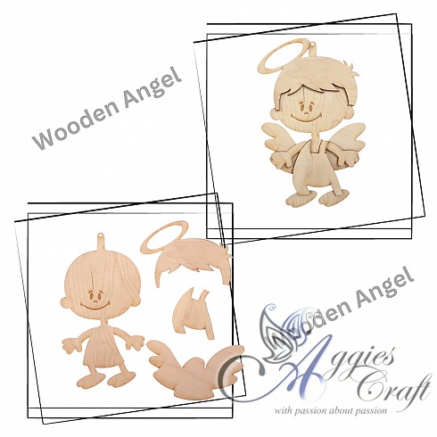Large Wooden Angel - Option 2