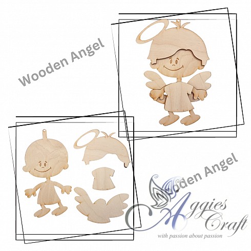 Large Wooden Angel - Option 3