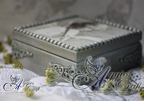 Wooden Box with Angel and Mouldings