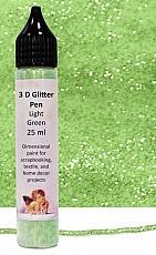 Daily Art 3D Glitter Pen, LIGHT GREEN 25ml
