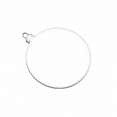 Plastic Medallion Baubles - 9cm (Silver Fitting)