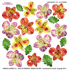Sospeso Printed Foil, Holographic, ALSTROEMERIA