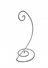 Large Metal Bauble Stand - silver swirl
