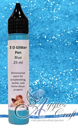Daily Art 3D Glitter Pen, BLUE 25ml