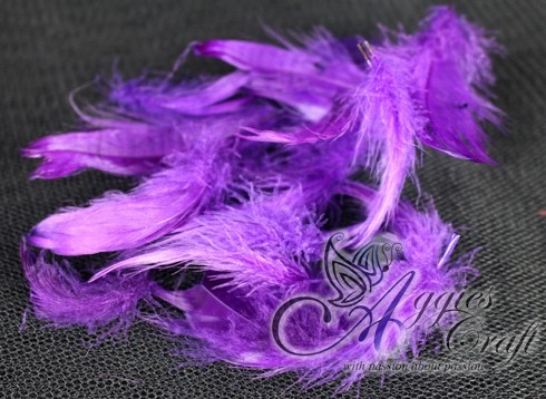 Large pack of Feathers, PURPLE