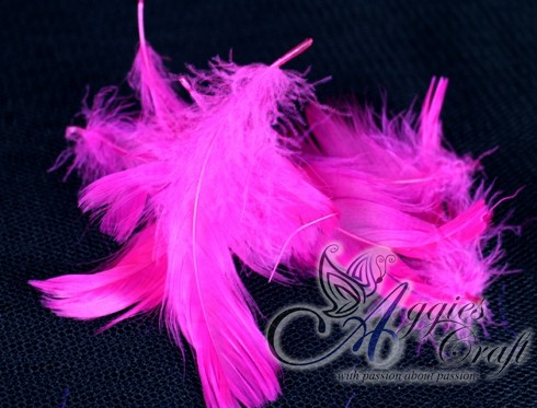 Large pack of Feathers, DARK PINK