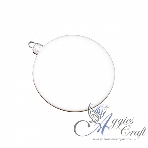 Plastic Medallion Baubles - 9cm (Silver Fitting)