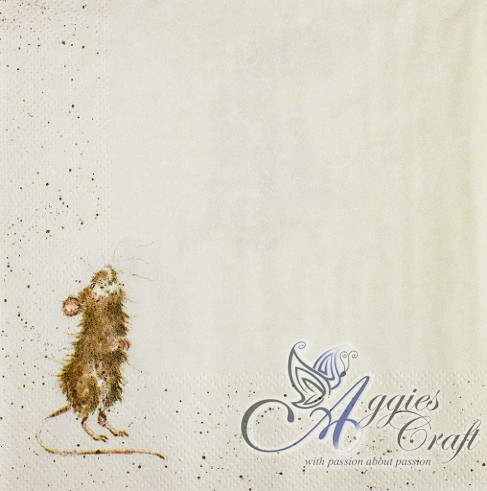 Wrendale Cocktail Napkins, 25 x 25cm, COUNTRY MICE
